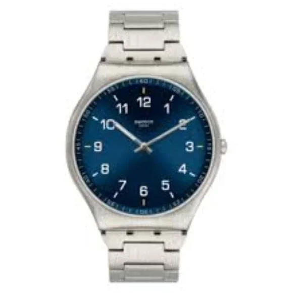 25- NIB SWATCH SKIN SUIT BLUE WATCH - Picture 1 of 7